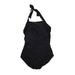 Cyn & Luca One Piece Swimsuit: Black Solid Swimwear - Women's Size Medium