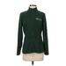 L.L.Bean Fleece Jacket: Below Hip Green Solid Jackets & Outerwear - Women's Size Small