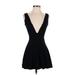 TOBI Casual Dress - Mini: Black Solid Dresses - Women's Size Small