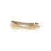 Jimmy Choo Flats: Gold Solid Shoes - Women's Size 39.5 - Round Toe