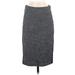 Marine Layer Casual Pencil Skirt Knee Length: Gray Tweed Bottoms - Women's Size Medium