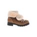 Jack Rogers Ankle Boots: Slip-on Chunky Heel Bohemian Brown Shoes - Women's Size 9 - Round Toe