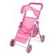 Toyrific TY6101 Puppen, zusammenklappbarer Kinderwagen für Kinder, Rosa (Deluxe Dolls Buggy)