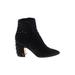 Sam Edelman Ankle Boots: Black Solid Shoes - Women's Size 8 1/2 - Pointed Toe