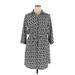 Gap Outlet Casual Dress - Mini Collared 3/4 sleeves: Gray Dresses - Women's Size X-Large