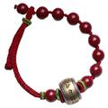 bracelets for men,beaded bracelets, Feng Shui Bracelet Natural Cinnabar Stone Bracelet Sterling Silver Amulet Red String Bracelet 8mm Crystal Beaded Bracelet Lucky Handmade Buddhist Bracelet Talisman