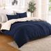 3 Piece Reversible Double Brushed Microfiber Duvet Cover Set