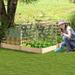 Raised Garden Bed with 2 Planter Boxes and 3 Trellis-Natural - Natural - 88" x 45" x 43" (L x W x H)