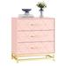 3 Drawer Dresser for Bedroom, Modern Wood Dressers Chest of Drawers with Storage