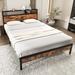 Twin/Full/Queen Bed Frame with Storage Headboard and Charging Station