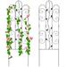 Metal Garden Trellis for Climbing Plants & Roses 61''x 18.5" Plants Support Rustproof Sturdy Leaves Garden Trellis