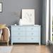 Chest of Drawer, Solid Wood Sideboard with Drawers Side Buffet Cabinet for Dining Room,Living Room, Kitchen Blue-Gray