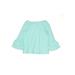 Lilly Pulitzer Long Sleeve Top Teal Boatneck Tops - Kids Girl's Size 8