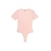 Sonoma Goods for Life Bodysuit: Pink Solid Tops - Women's Size Small