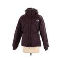 The North Face Snow Jacket: Burgundy Print Activewear - Women's Size Small