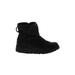 Ugg Ankle Boots: Black Solid Shoes - Women's Size 7 - Round Toe