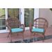 Santa Maria Honey Wicker Chair With Sky Blue Cushion - Set Of 2- Jeco Wholesale W00210-C_2-FS027