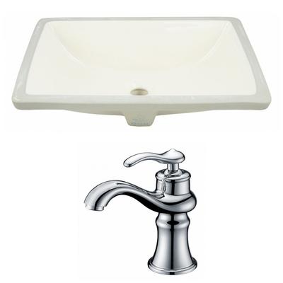 20.75-in. W Rectangle Undermount Sink Set In Biscu...