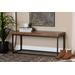 Baxton Studio Bardot Modern Industrial Walnut Brown Finished Wood and Black Metal Accent Bench - Wholesale Interiors LCF20256B-Wood/Metal-Bench