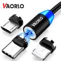 VAORLO USB Magnetisches Ladekabel Für Micro Typ-C 8 Pin Schnelle Lade Mode Kabel Für iphone Xiaomi Huawei Samsung