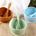 The Ultimate Baby Bowl Set: Anti-drop Silicone Bowl, Spoon, And Cutlery - Portable And Anti-slip, Halloween Christmas Thanksgiving Day Gift Easter Gift