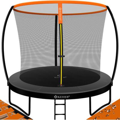 Trampolin Gartentrampolin tüv Rheinland gs Zertifiziert bis 150 kg mit Sicherheitsnetz Leiter Image