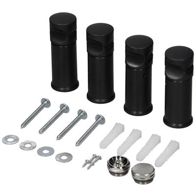 Luxebath - Halterung für Badheizkörper, Schwarz matt, für gerade und gebogene Modelle, Image