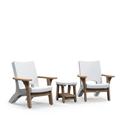 Mayne Inc. Mesa Conversation Set - 2 Person Outdoor Seating Group w/ Side Table Wood/Plastic in Brown | Wayfair 8705-W