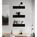 Rayne Mirrors Emerald Lee 3 Piece Oak Solid Wood Floating Shelf Wood in Black/Brown | 5 H x 18 W x 7 D in | Wayfair FS-18/7/5-Blk.RdOk.Mt.3