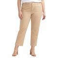 High Waist Crop Cotton & Linen Chinos