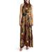 Halter Side Tie Neck Paisley Maxi Dress