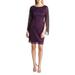 Cape Long Sleeve Lace Cocktail Dress