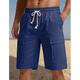 Homme Short Short en lin Short d'été Cordon Multi poche Jambe droite Couleur unie Confort Respirable Longueur genou Casual du quotidien Vacances Mode Kaki foncé bleu marine Non Elastique