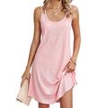 robe blanche Robe casual Robe d'été Femme Mini robe Œillet Plein Air Vacances Rendez-vous Vêtement de rue basique Bretelles Fines Sans Manches Standard Noir Blanche Rose Claire S M L XL 2XL