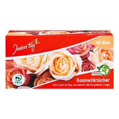 Jeden Tag Kosmetiktücherbox 120 Blatt 3-lagig weiß