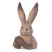 Rosalind Wheeler Nicarete Resin Easter Flower Crown Bunny Bust Resin in Brown/Gray | 19 H x 10.25 W x 8.75 D in | Wayfair