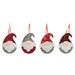 The Holiday Aisle® 4 Piece Gnome Hanging Figurine Ornament Set Fabric in Gray/Red | 5 H x 3.94 W x 0.59 D in | Wayfair