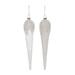 The Holiday Aisle® 2 Piece Christmas Icicle Hanging Figurine Ornament Set Glass in Brown/White | 9.5 H x 2 W x 2 D in | Wayfair