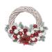 The Holiday Aisle® 22" Polyethylene Christmas Wreath Most Realistic Faux in Green/Red/White | 18 H x 22 W x 6 D in | Wayfair