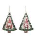 The Holiday Aisle® 2 Piece Glass Gnome Holiday Shaped Ornament Set Glass in Green/Red/White | 5.75 H x 3.88 W x 1.5 D in | Wayfair