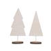 The Holiday Aisle® Wood 15.75 in. White Christmas Tree Decor Set of 2 Wood in Brown | 15.75 H x 6 W x 15.75 D in | Wayfair
