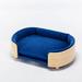 Tucker Murphy Pet™ Elevated Dog Bed Pet Sofa, Solid Wood Legs, Velvet Cushion in Blue | 9.98 H x 30.83 W x 20.21 D in | Wayfair