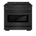 Zline 36 In. 5.2 Cu. Ft. 6 Burner Gas Range w/ Convection Gas Oven In Black Stainless Steel in Black/White | 36 H x 36 W x 27.75 D in | Wayfair