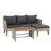 George Oliver Kelecia 73.62" Wide Outdoor Wicker L-Shaped Patio Sectional w/ Cushions Wicker/Rattan in Gray | 32.68 H x 73.62 W x 48.03 D in | Wayfair