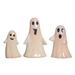 The Holiday Aisle® 3 Piece Hasita Halloween Slim Ghosts Figurine Set Porcelain/Ceramic in White | 12.25 H x 7 W x 3 D in | Wayfair