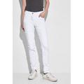 Slim-fit-Jeans CECIL Gr. 30, Länge 32, weiß (white) Damen Jeans Röhrenjeans