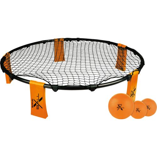 Volleyballnetz SUNFLEX ""X-Ball, Volleyball Spiel im Garten oder Park, Trendspiel"", orange, Sport-Netze, B/H/L: 90cm x 20cm x 90cm, Kunststoff, B:90cm H:20cm L:90cm