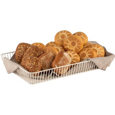 Brotkorb APS "URBAN", weiß (whisper weiß), B:32,5cm H:7,5cm L:53cm, Metall, Lebensmittelaufbewahrungsbehälter, 53 x 32,5 cm, H: 7,5 cm Image