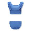 Tankini KIDS ONLY "KOGTROPEZ STRUCTURE BIKINI SET ACC" Gr. 158 (164), N-Gr, blau (ibiza blue) Mädchen Bikini-Sets Kinderbademode