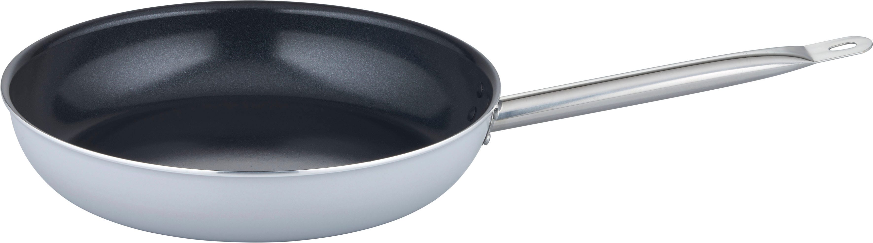 Bratpfanne GSW "Gastro Basic, Gastro-Qualität", grau (grau, schwarz), H:6,5cm Ø:32cm, Pfannen, PFAS-freien VITAFLON QUARZIT Antihaft-Versiegelung, Induktion Image